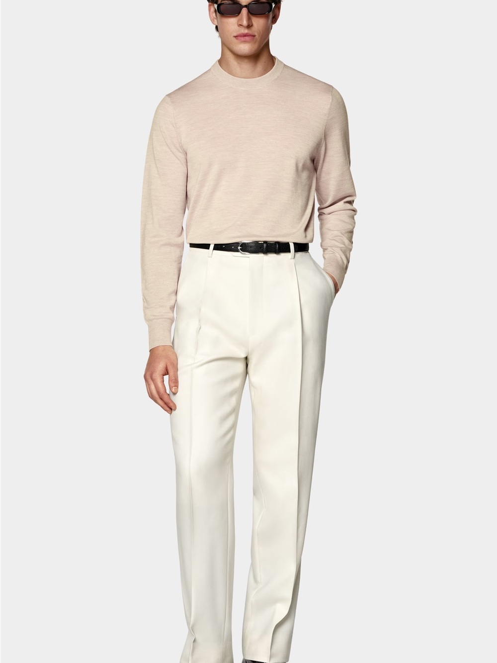 Men’s Light Brown Crewneck - Suit Supply
